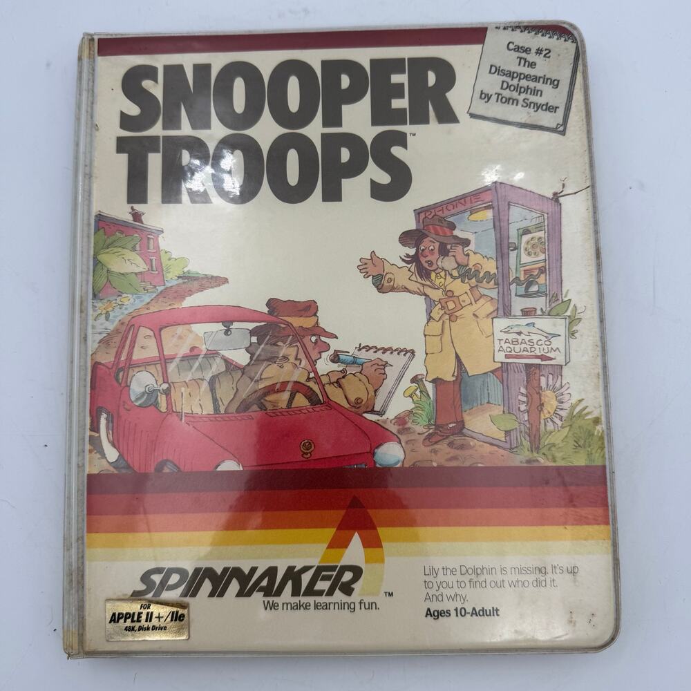 Spinnaker Snooper Troops Case #2 Apple II Vintage Game Complete 1982